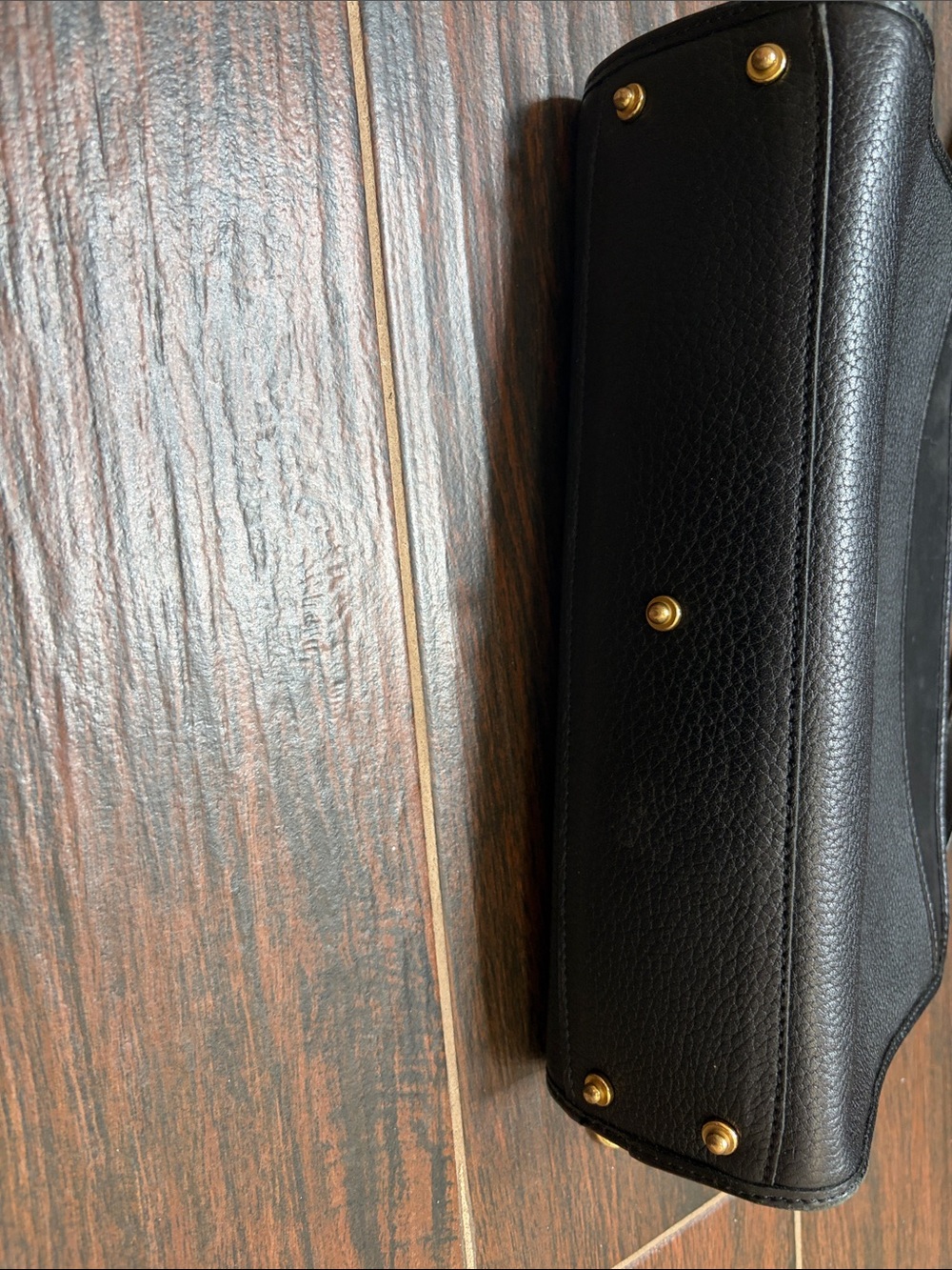 Dooney & Bourke Black Pebbled Leather Crossbody Bag with Gold Hardware - Picture 2 of 4